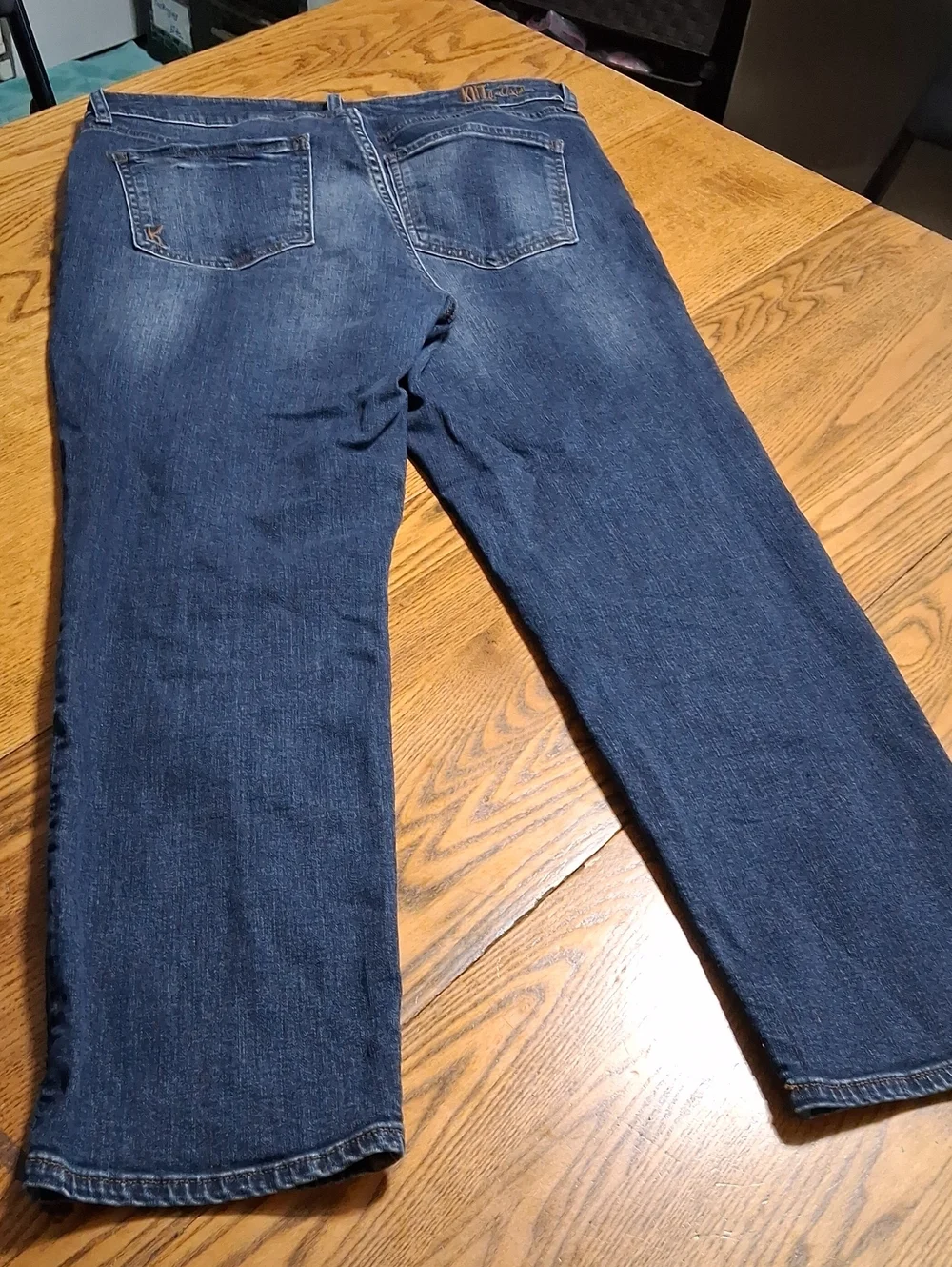 KUT FROM THE KLOTH Jeans Womens 10 BLUE Katy Ankle Straight Leg Preowned Denim
